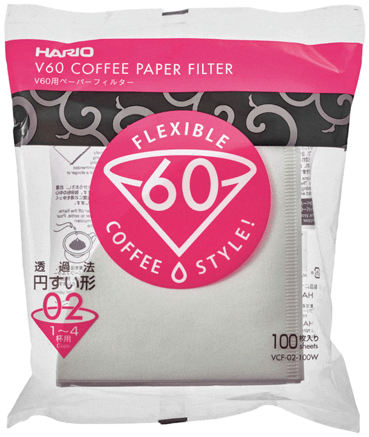 Hario Filters V60-02, White (100 pack)