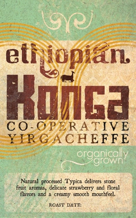 Ethiopian coffee label