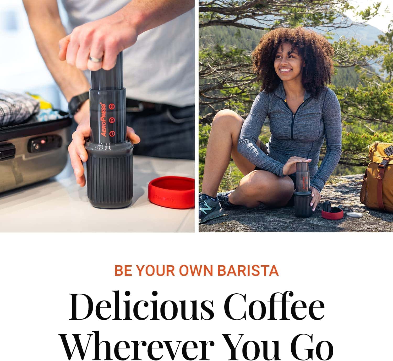 MOB爺 AeroPress Go ポータブルコーヒープレス AeroPress Go Travel Coffee Press Kit - 3 in 1 brew method