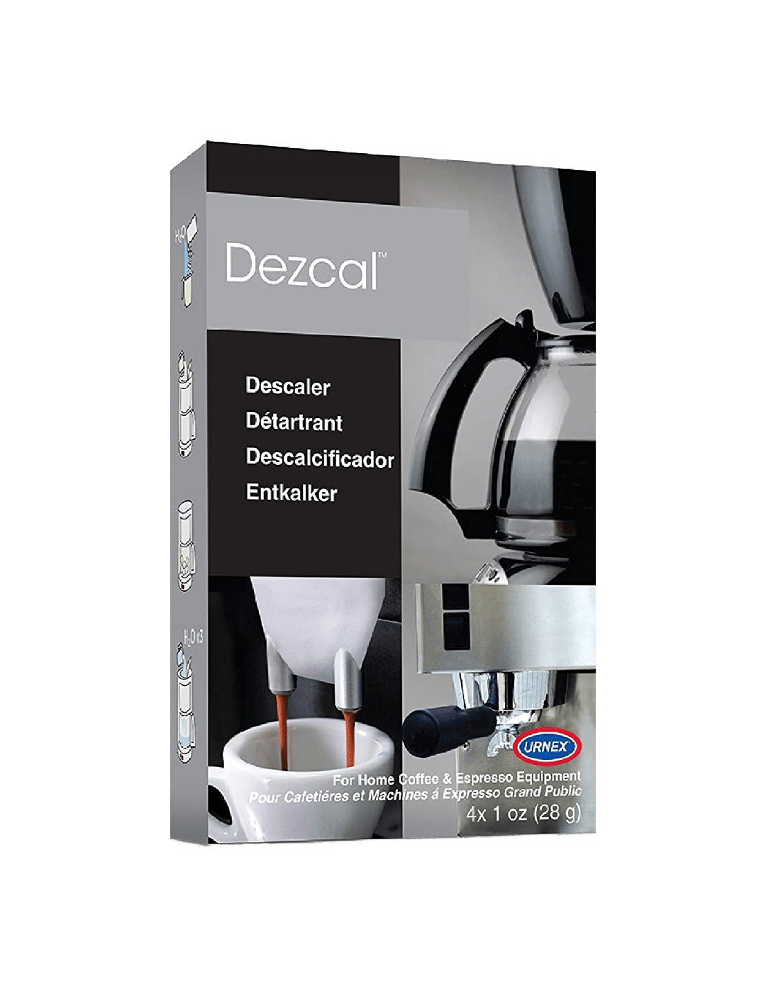 Descaling coffee machine top with citric acid