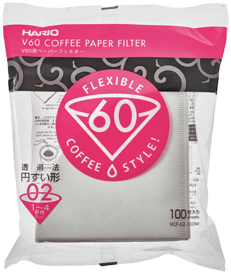 Hario Filters V60-02, White (100 pack)