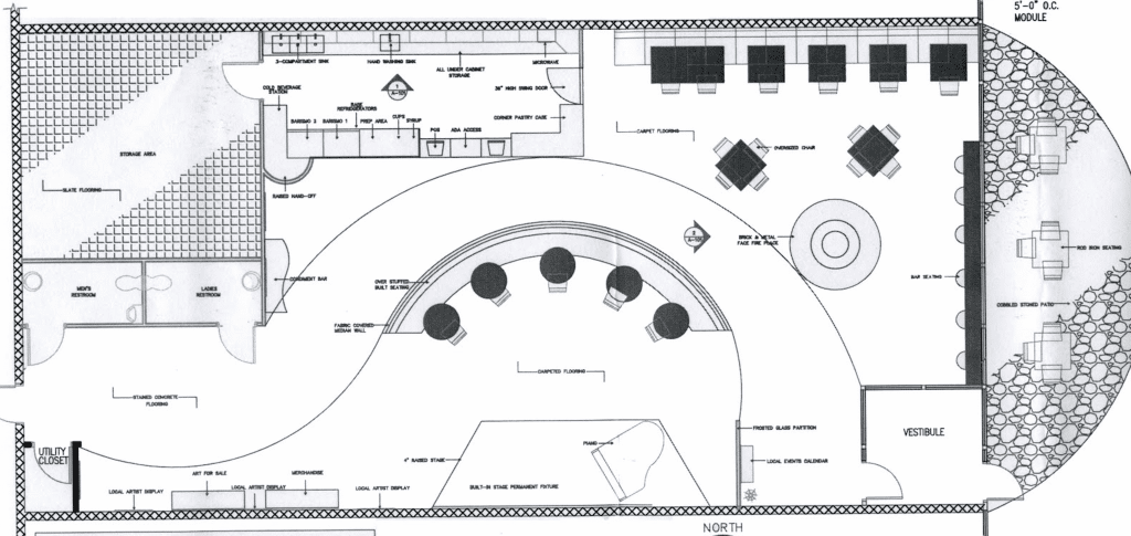 Cafe blueprint | Fratello Coffee Roasters cafe blueprints